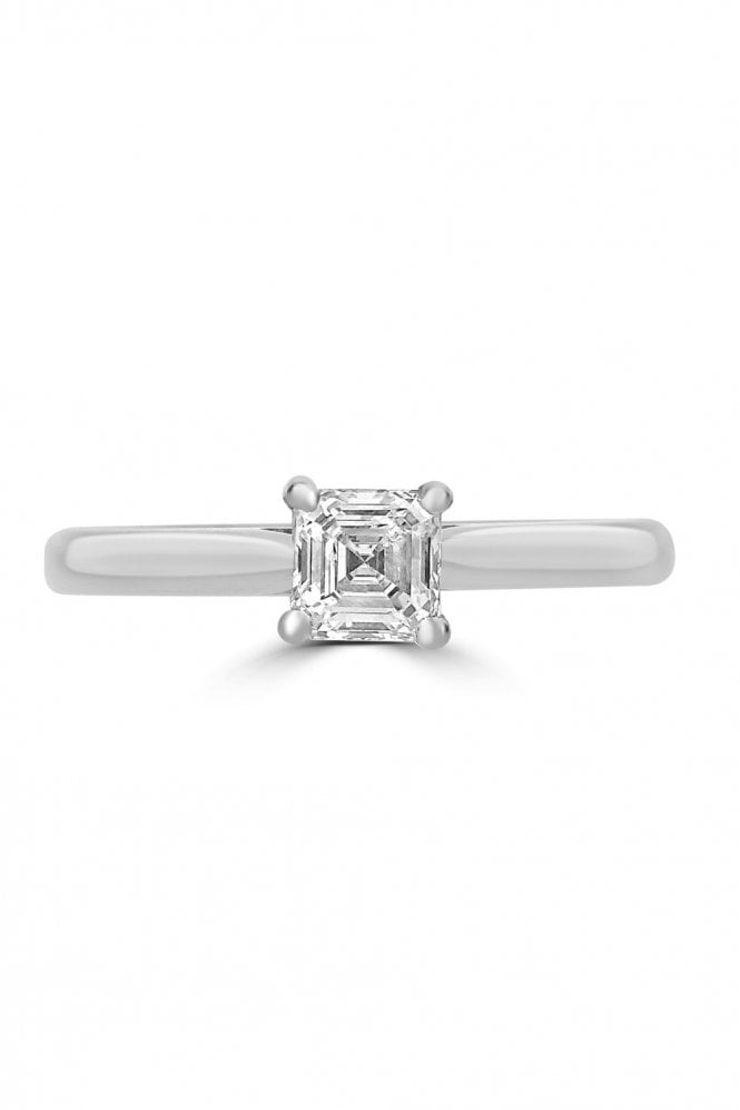 Plat Sq Octagon Diamond Ring