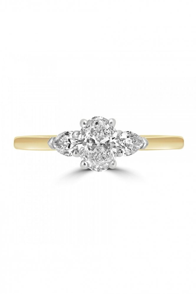 Platinum & 18ct Yellow Gold 3 Stone Diamond Ring Platinum & 18ct Yellow Gold Claw Set
