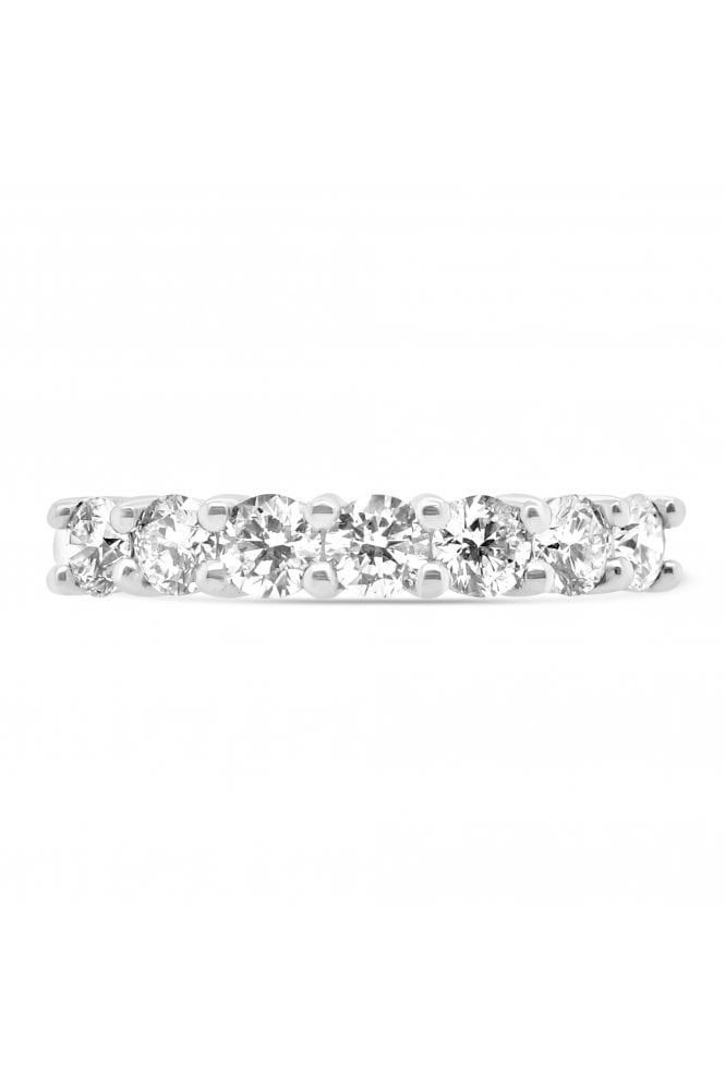 Platinum & 18ct Yellow Gold 7 Stone Diamond Ring Round Brilliant 0.83ct