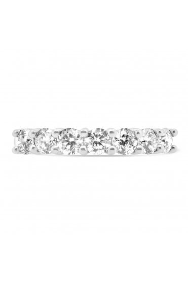 Platinum & 18ct Yellow Gold 7 Stone Diamond Ring Round Brilliant 0.83ct