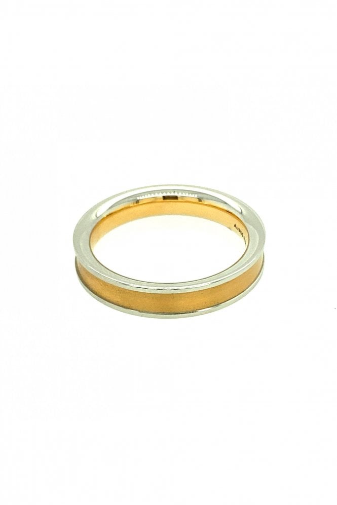 Christian Bauer Platinum & 18ct Yellow Gold Satin & Polished Finish Wedding Ring 273702-384090