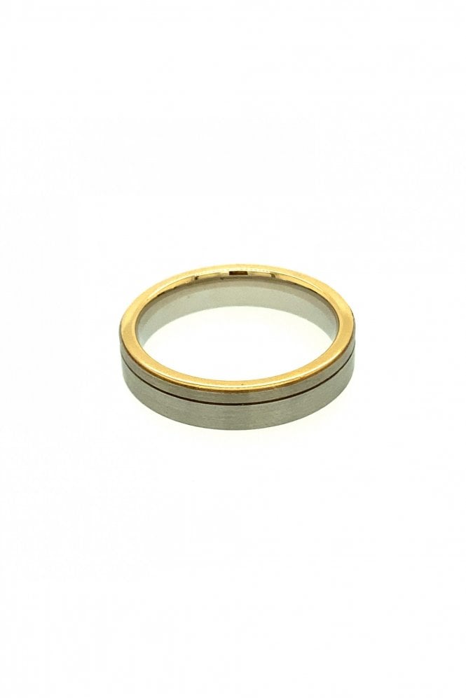 Christian Bauer Platinum & 18ct Yellow Gold with Satin & Polished Finish Wedding Ring 0273733-384690-006