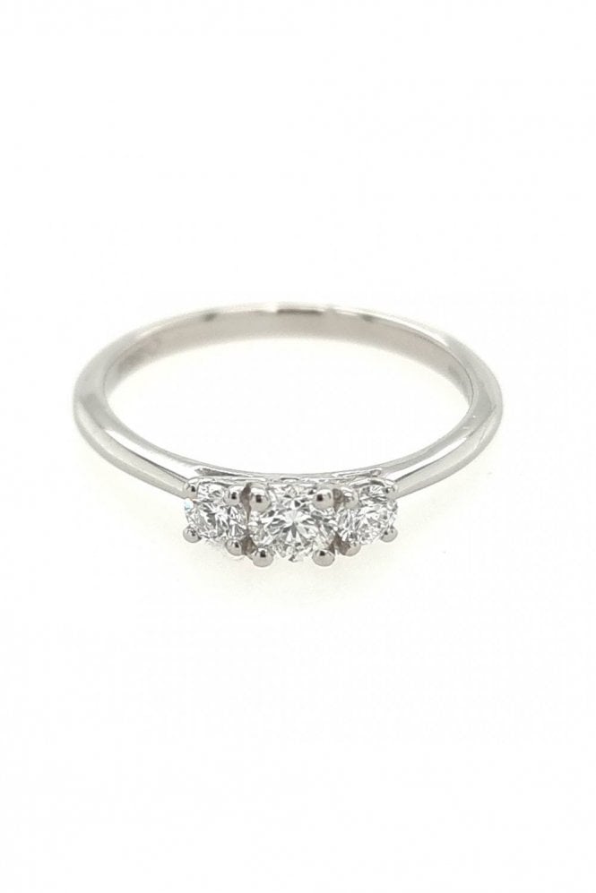Platinum 3 Stone Diamond Ring Platinum Claw Set