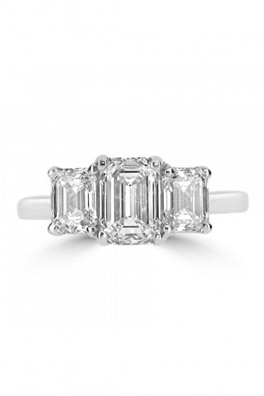 Platinum 3 Stone Diamond Ring Platinum Claw Set