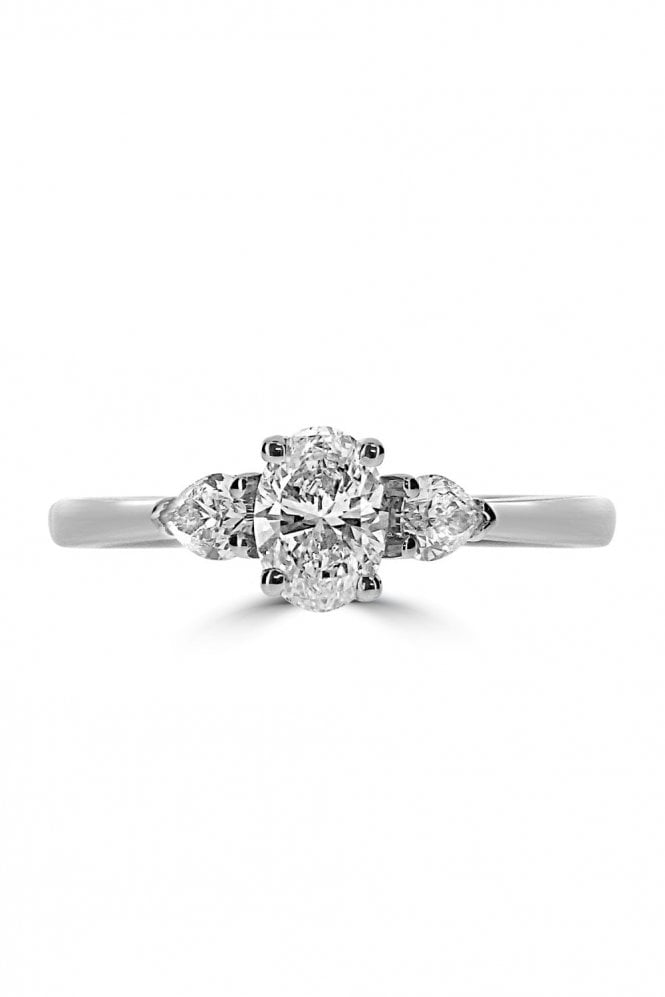 Platinum 3 Stone Diamond Ring Platinum Claw Set