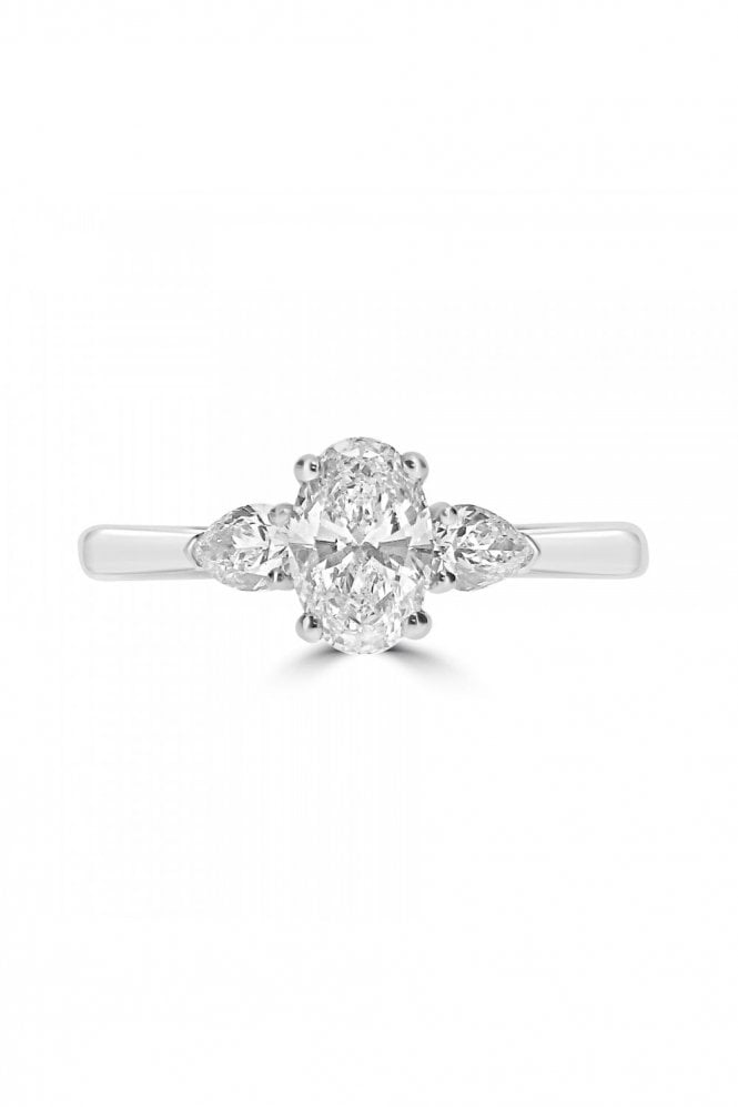 Platinum 3 Stone Diamond Ring Platinum Claw Set