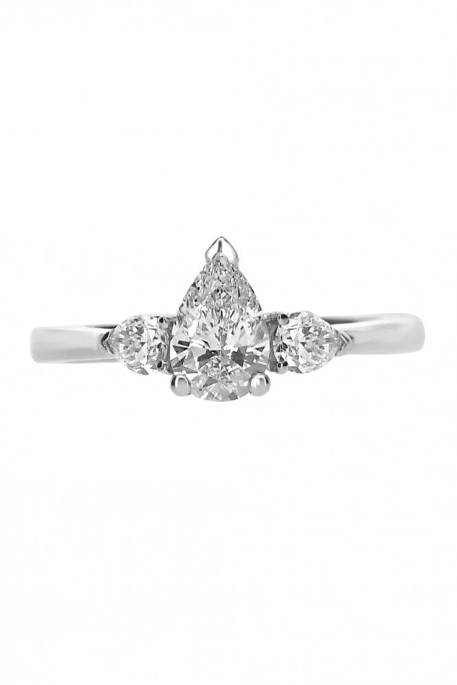 Platinum 3 Stone Diamond Ring Platinum Claw Set