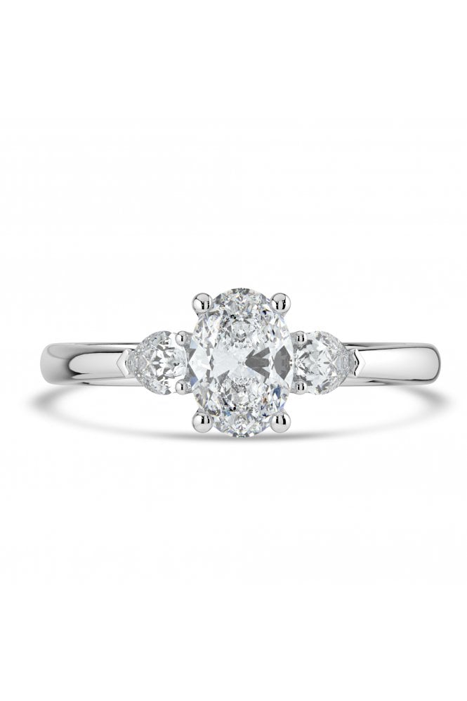 Platinum 3 Stone Diamond Ring Platinum Claw Set