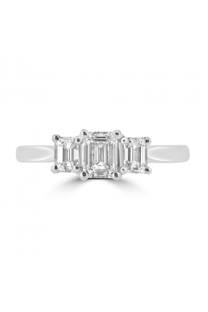 Platinum 3 Stone Diamond Ring Platinum Claw Set