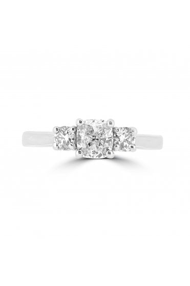 Platinum 3 Stone Ring Diamond Ring Platinum Claw Set
