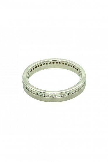 Platinum and Diamond Wedding Ring NCAD-13731