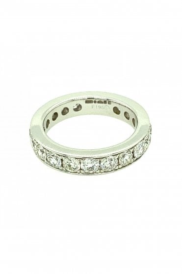 Platinum Bead Set Diamond Ring Full Eternity 2.35ct
