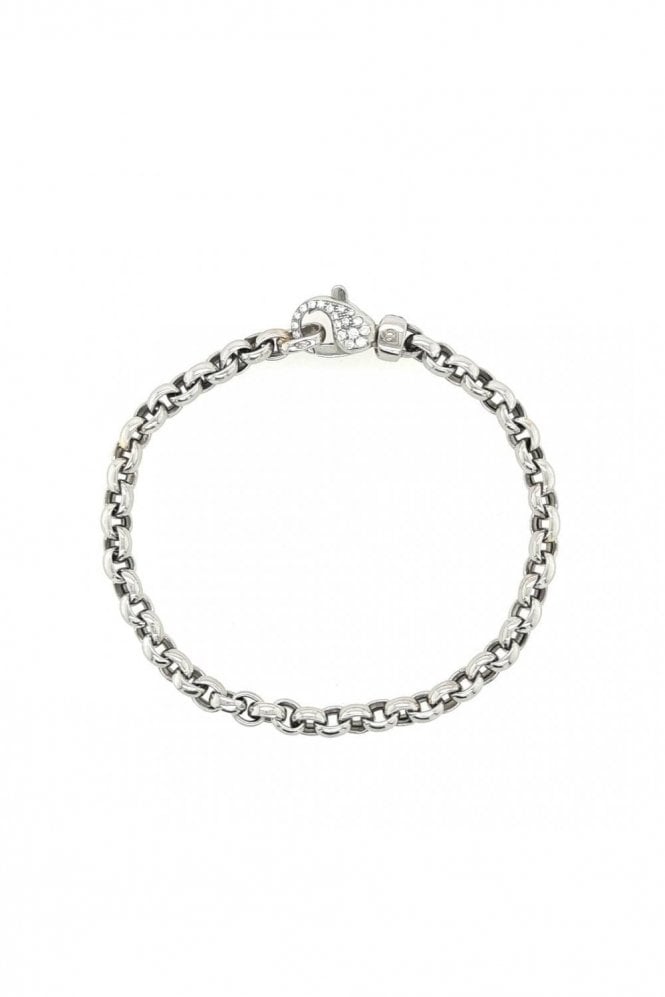 Platinum Bracelet With Diamond Clasp Round Brilliant 0.26ct