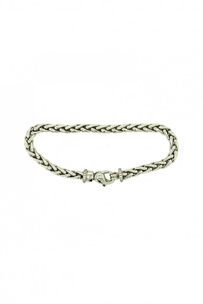 Platinum Bracelet With Diamond Rings Round Brilliant Cut 0.14ct
