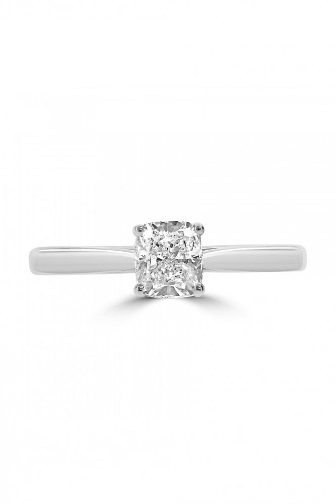 Platinum Cushion Diamond Ring