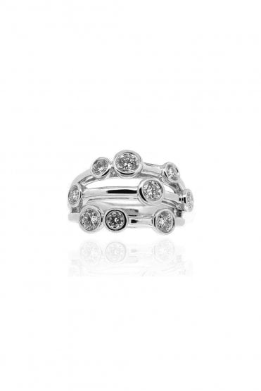 Platinum Diamond Bubble Ring