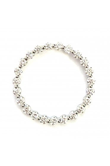 Platinum Diamond Circle Pendant Platinum Claw Set
