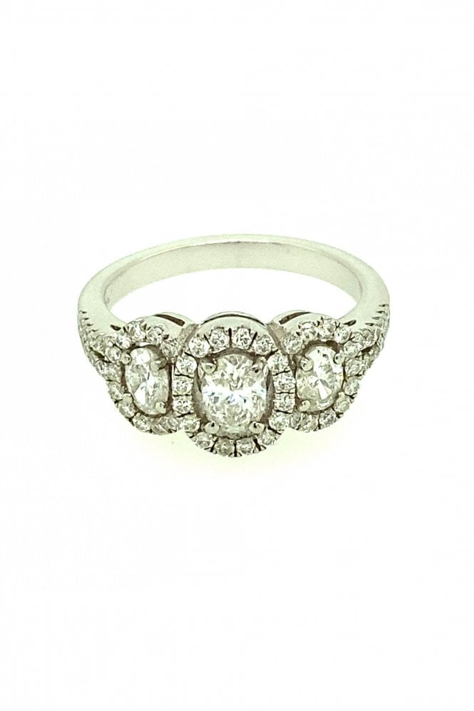 Platinum Diamond Cluster Ring
