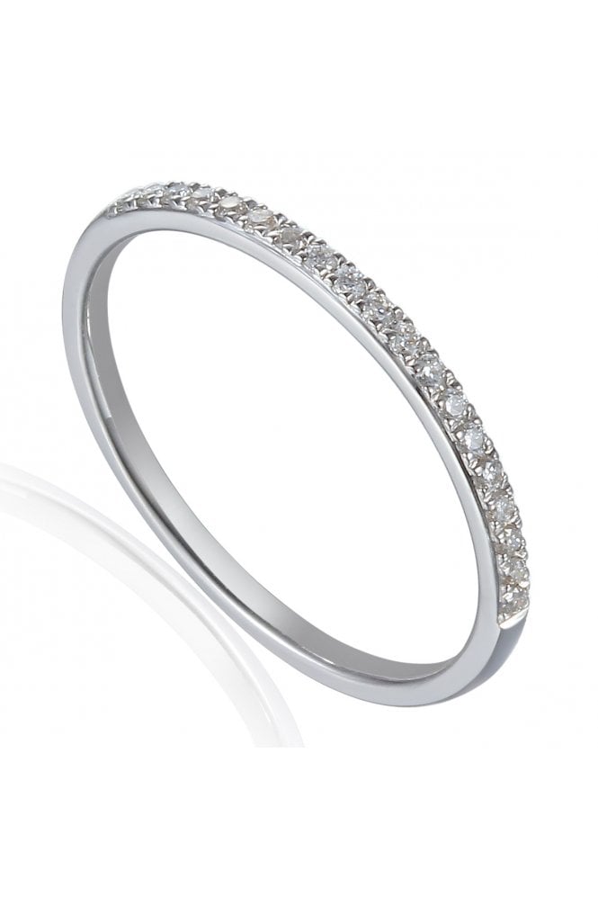 Platinum Diamond Half Eternity Ring Platinum Micro Claw Set