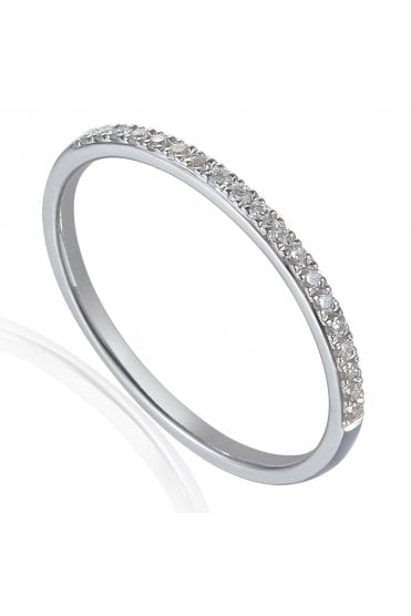 Platinum Diamond Half Eternity Ring Platinum Micro Claw Set