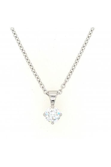 Platinum Diamond Pendant Platinum Claw Set