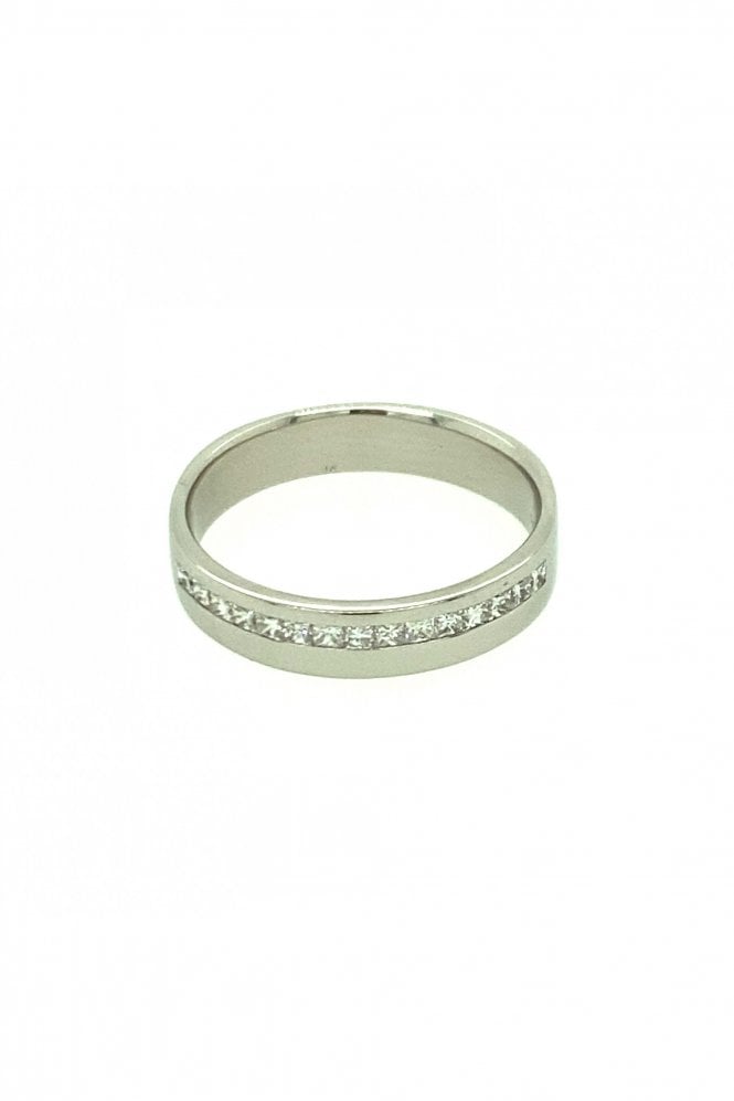 Platinum Diamond Ring Channel Set 0.51ct