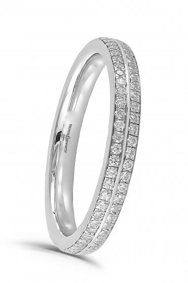Platinum Diamond Ring Full 2 Row Eternity ET902 PLT