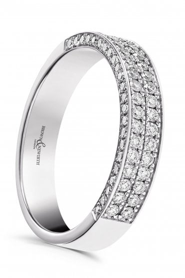 Platinum Diamond Ring Half Eternity HET1014PLT