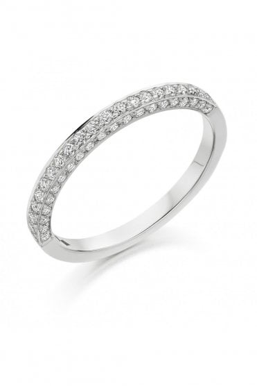 Platinum Diamond Ring Half Eternity