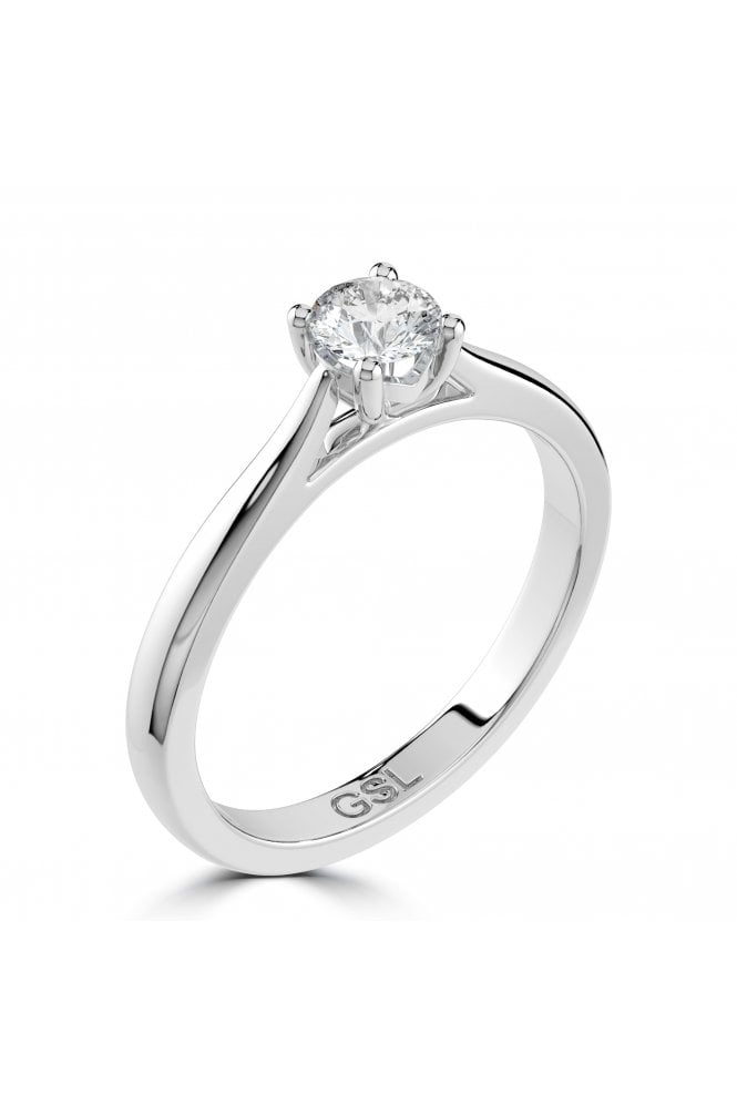 Platinum Diamond Ring Platinum Four Claw Set