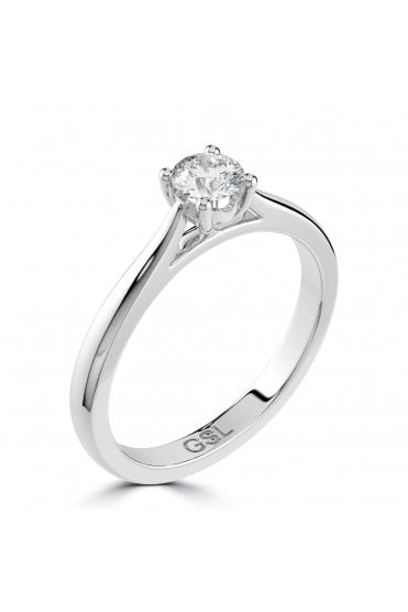 Platinum Diamond Ring Platinum Four Claw Set