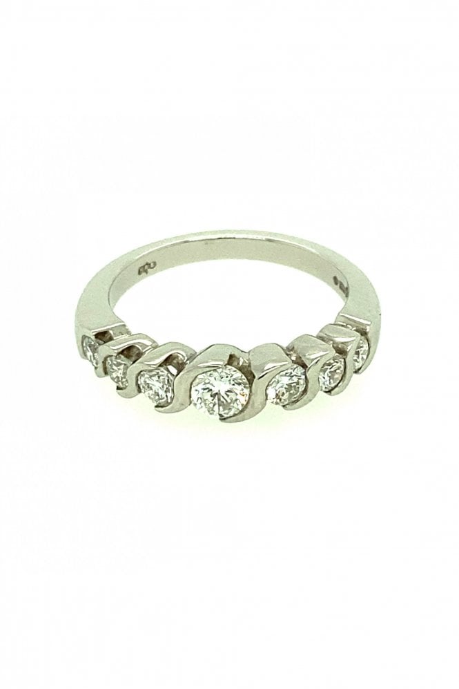 Platinum Diamond Ring Round Brilliant 0.74ct