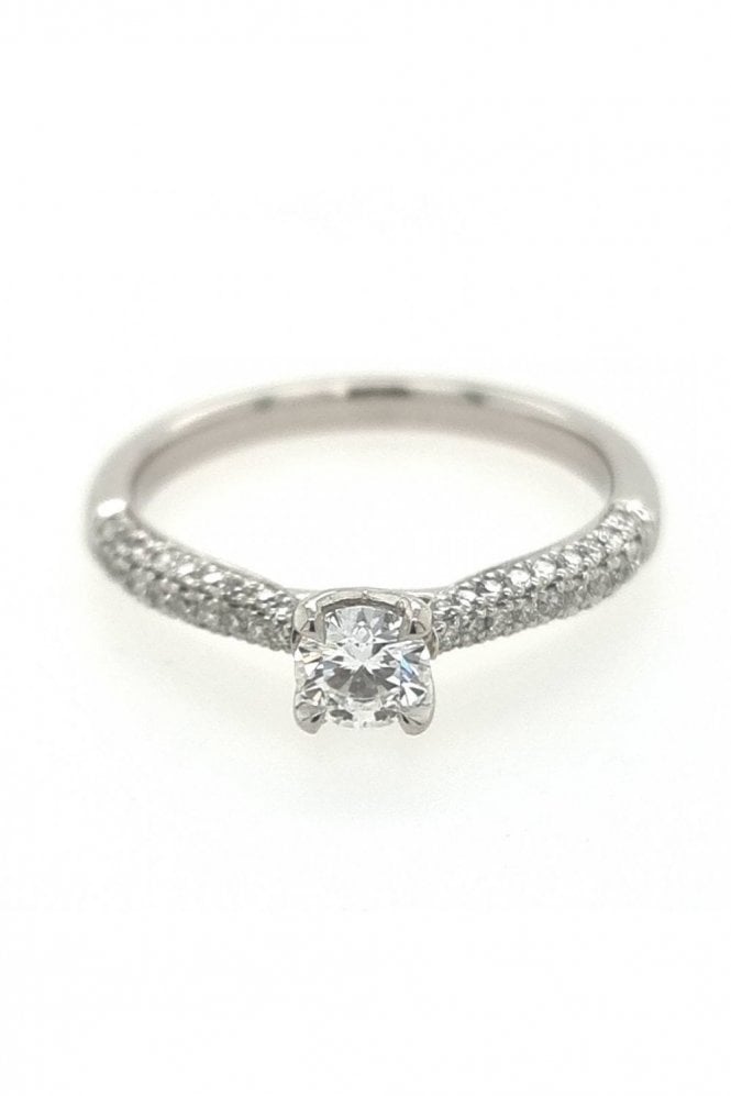 Brown & Newirth Platinum Diamond Solitaire Engagement Ring Platinum Claw Set