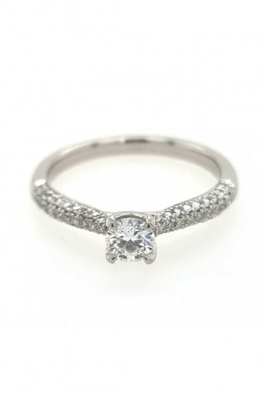 Platinum Diamond Solitaire Engagement Ring Platinum Claw Set