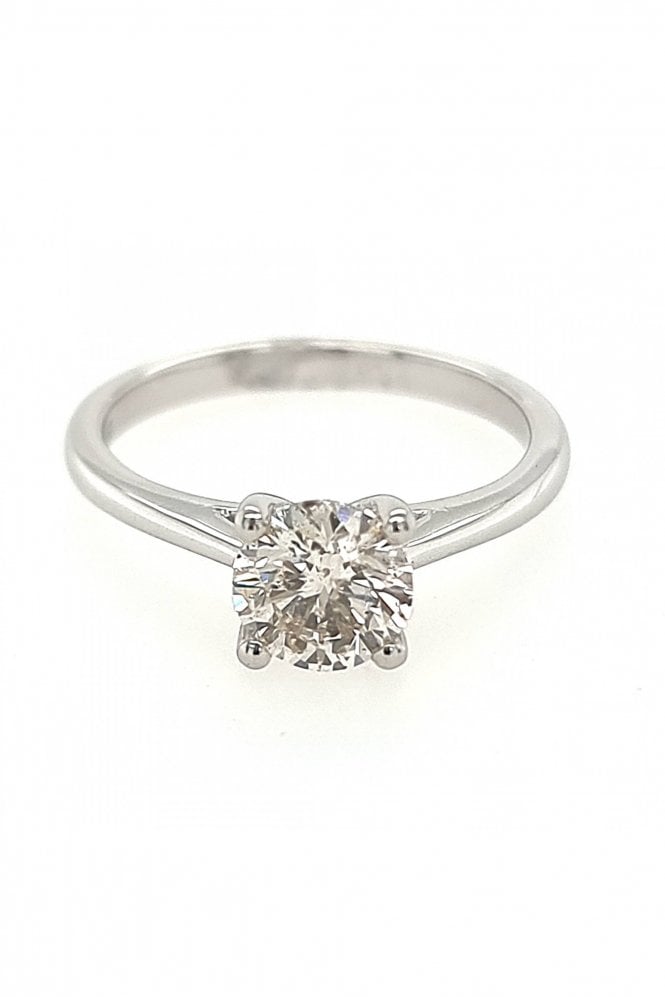 Platinum Diamond Solitaire Ring Platinum Claw Set
