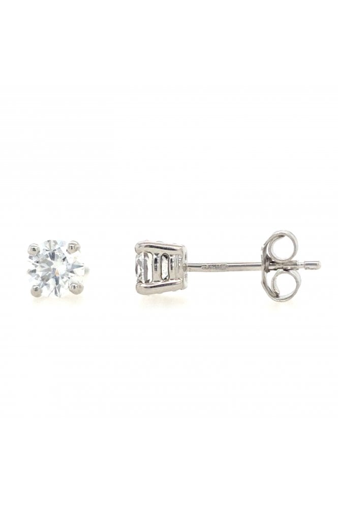 Platinum Diamond Stud Earrings Platinum Claw Set