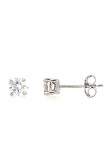Platinum Diamond Stud Earrings Platinum Claw Set