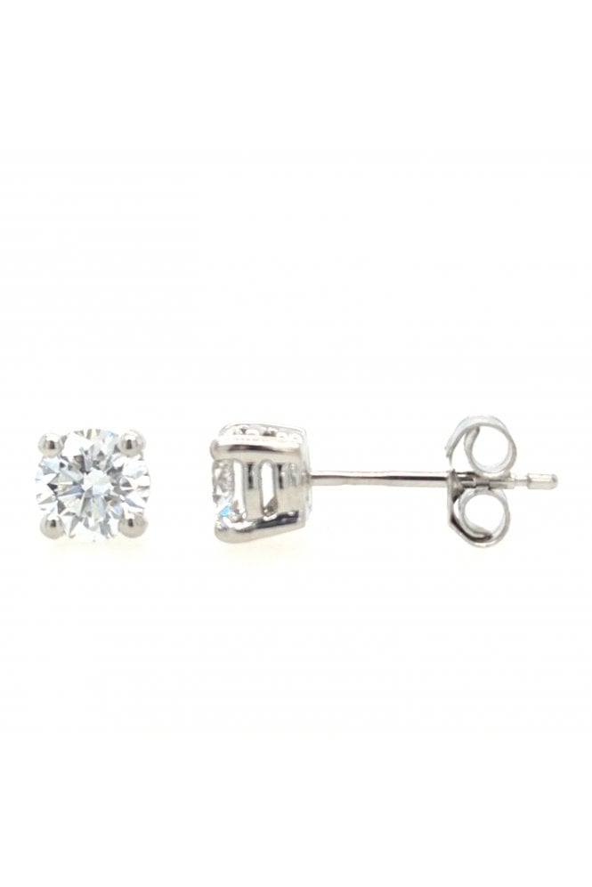 Platinum Diamond Stud Earrings Platinum Claw Set
