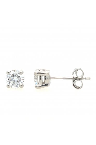 Platinum Diamond Stud Earrings Platinum Claw Set