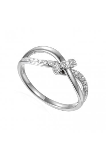 Platinum Diamond Twist Ring Platinum Micro Claw Set
