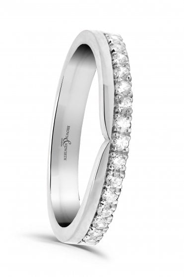 Platinum & Diamond with Cut Out Ring STF46 PLT