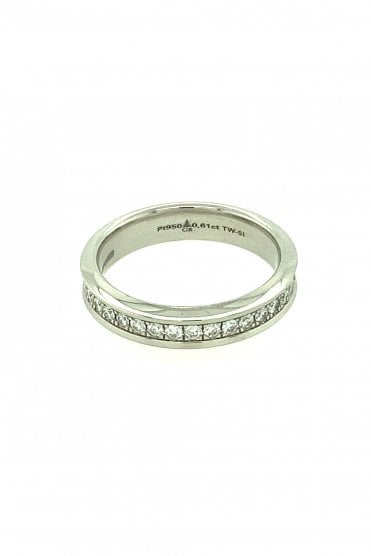 Platinum Full Eternity Ring Channel Set 0.61ct Round Brilliant Cut Diamonds