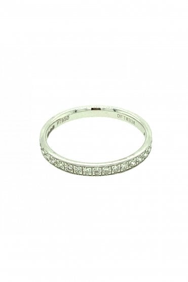 Platinum Half Eternity Diamond Ring 0.25ct Round Brilliant Cut