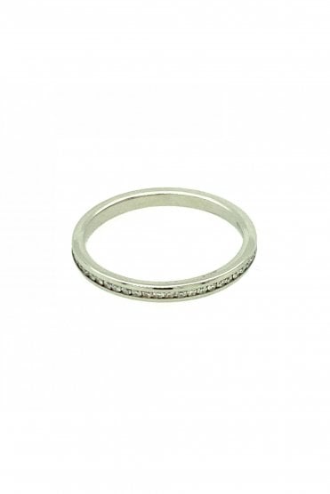 Platinum Half Eternity Diamond Ring ET510 PLT