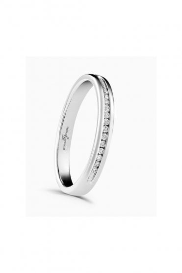 Platinum Half Eternity Diamond Ring HET291