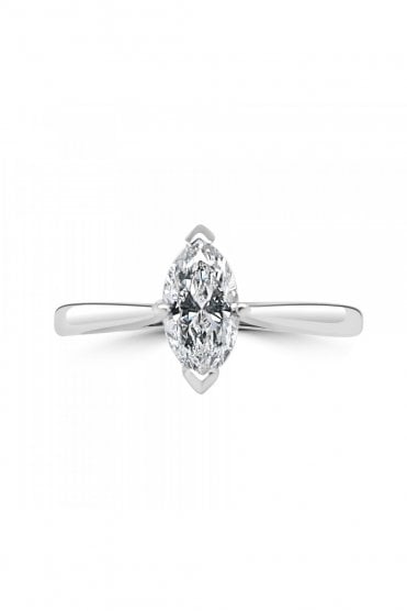 Platinum Marquise Diamond Ring