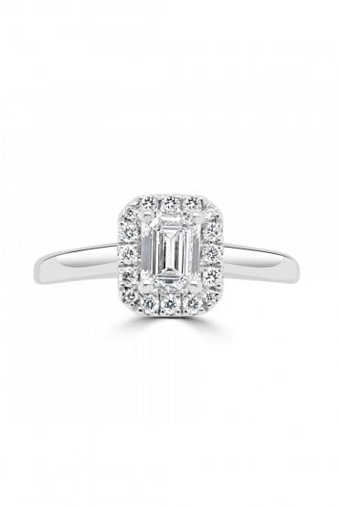 Platinum Oct Diamond Ring