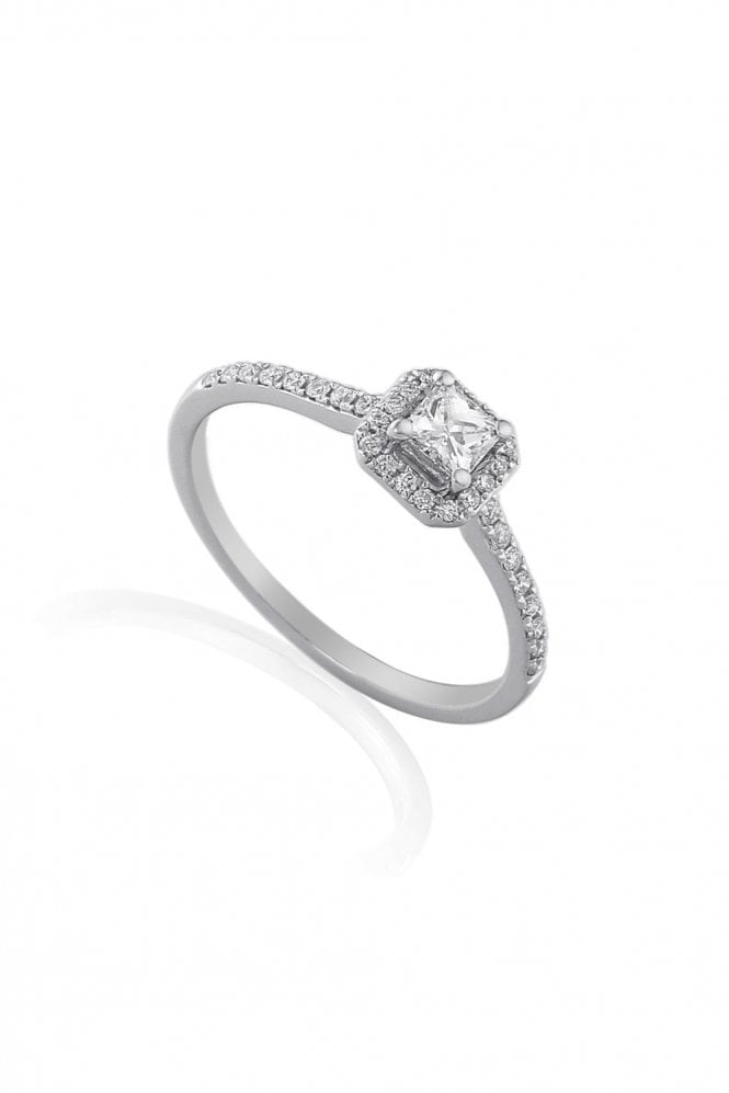 Platinum Princess Cut Diamond Ring