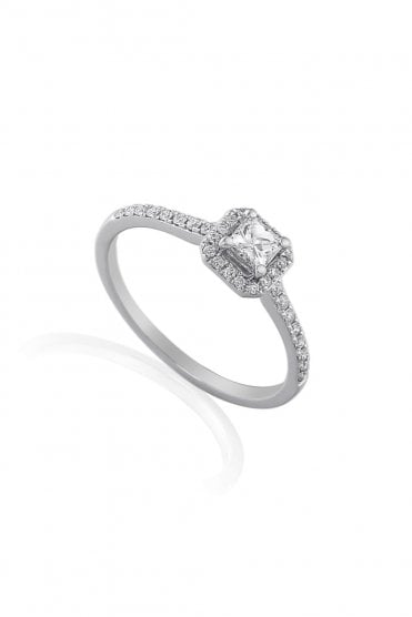 Platinum Princess Cut Diamond Ring