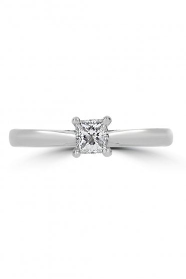 Platinum Princess Diamond Ring